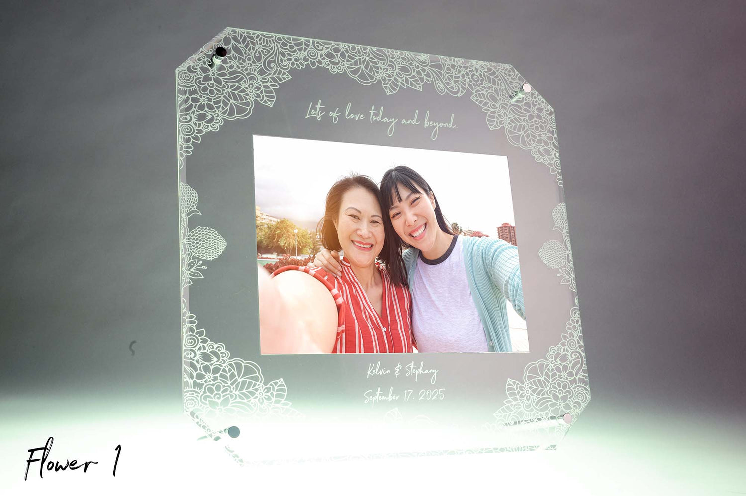 Acrylic Photo Frame Flower1