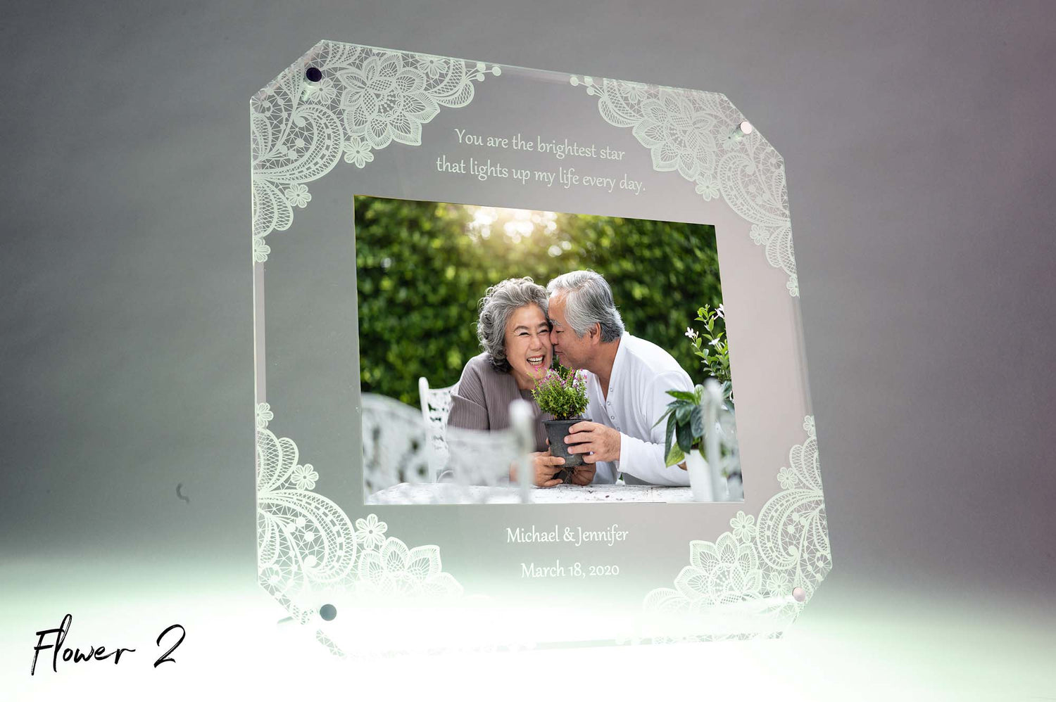 Acrylic Photo Frame Flower2