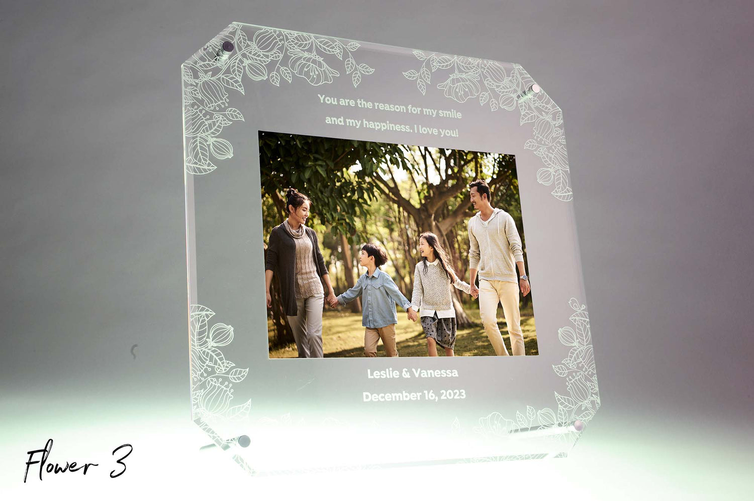 Acrylic Photo Frame Flower3