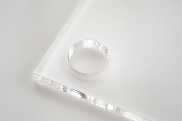 Clear acrylic laser cut square rectangle open hole