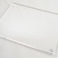 Clear acrylic laser cut square rectangle round corners open holes