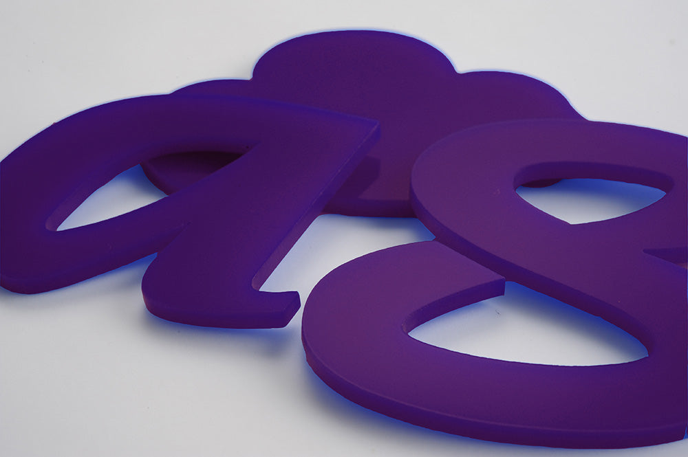 Dark Purple Acrylic Laser-cut Custom Shape
