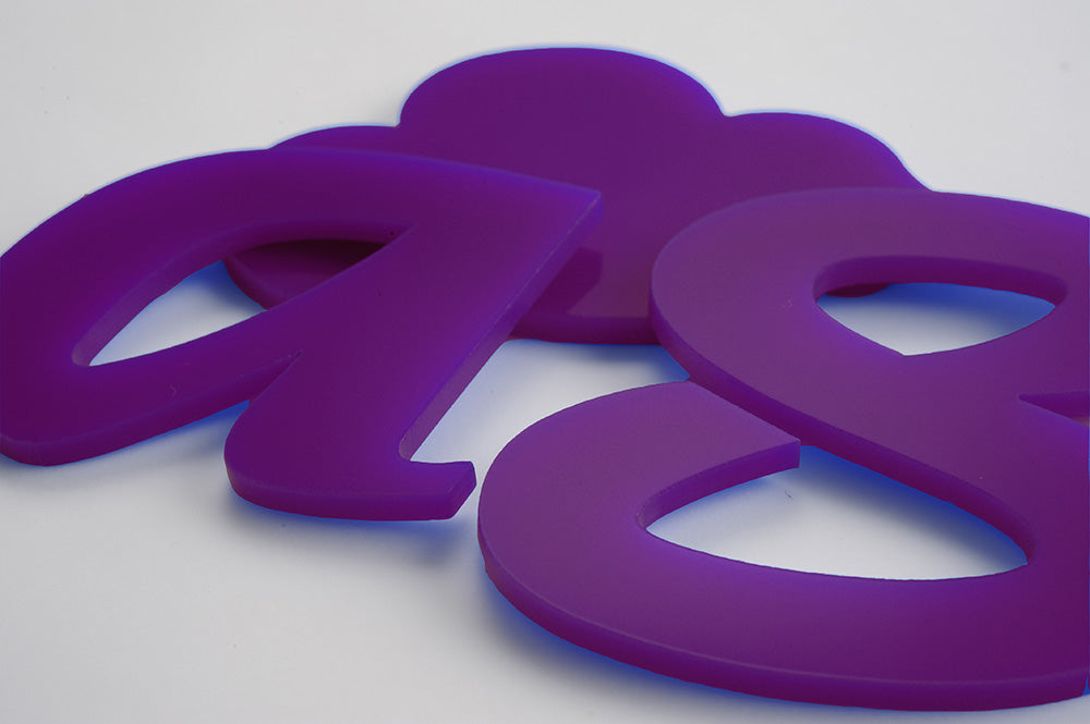 Purple Acrylic Laser-cut Custom Shape