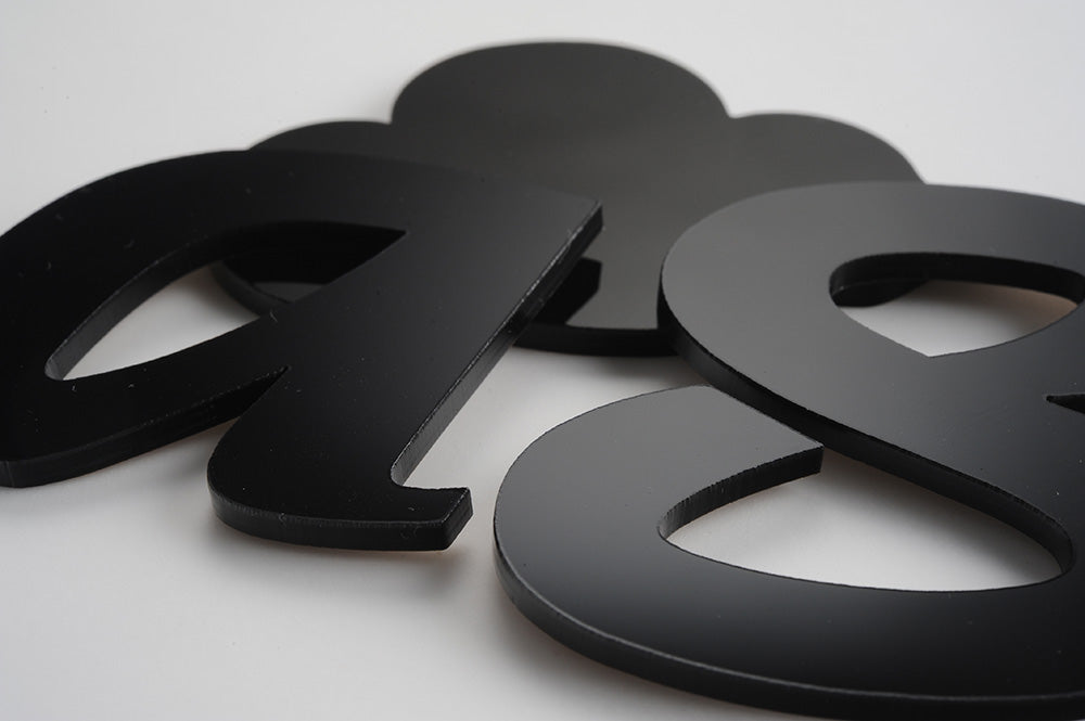 Black Gloss Acrylic Laser-cut Custom Shape