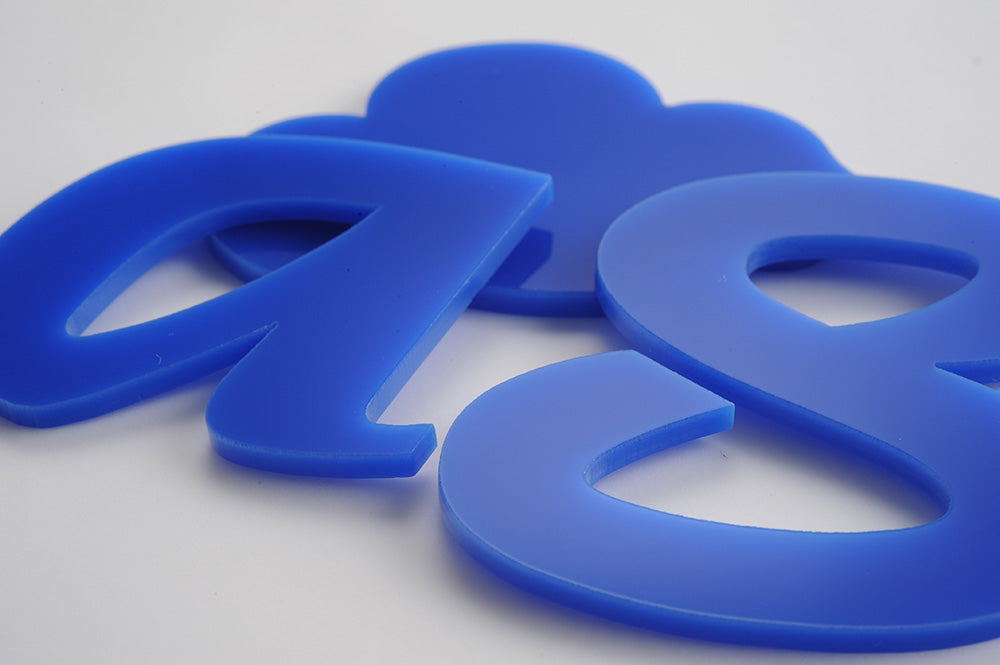 Blue Acrylic Laser-cut Custom Shape