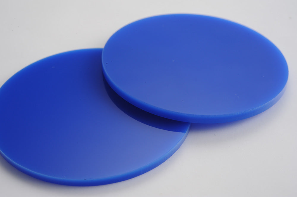 Blue Acrylic Laser-cut Circle