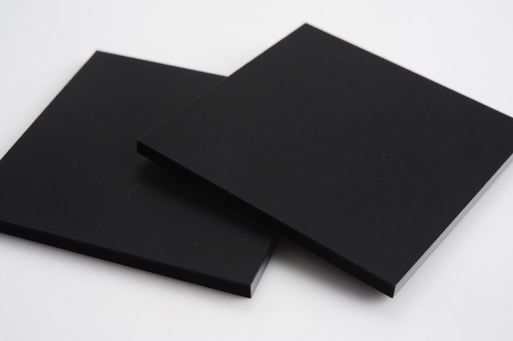 Black Matt Acrylic Laser-cut Square Rectangle