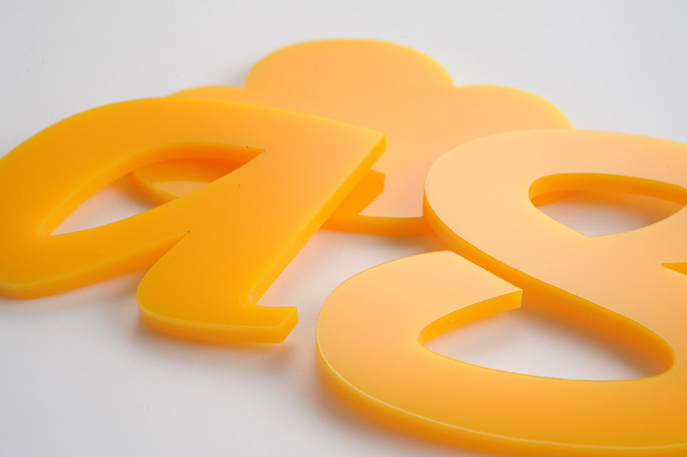 Orange Yellow Acrylic Laser-cut Custom Shape