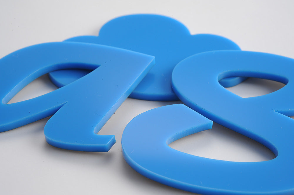 Sky Blue Acrylic Laser-cut Custom Shape