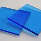 Tinted Blue Acrylic Laser-cut Square Rectangle
