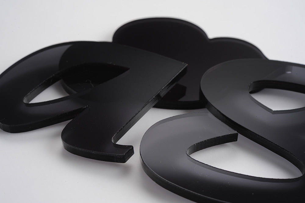 Tinted Dark Black Acrylic Laser-cut Custom Shape