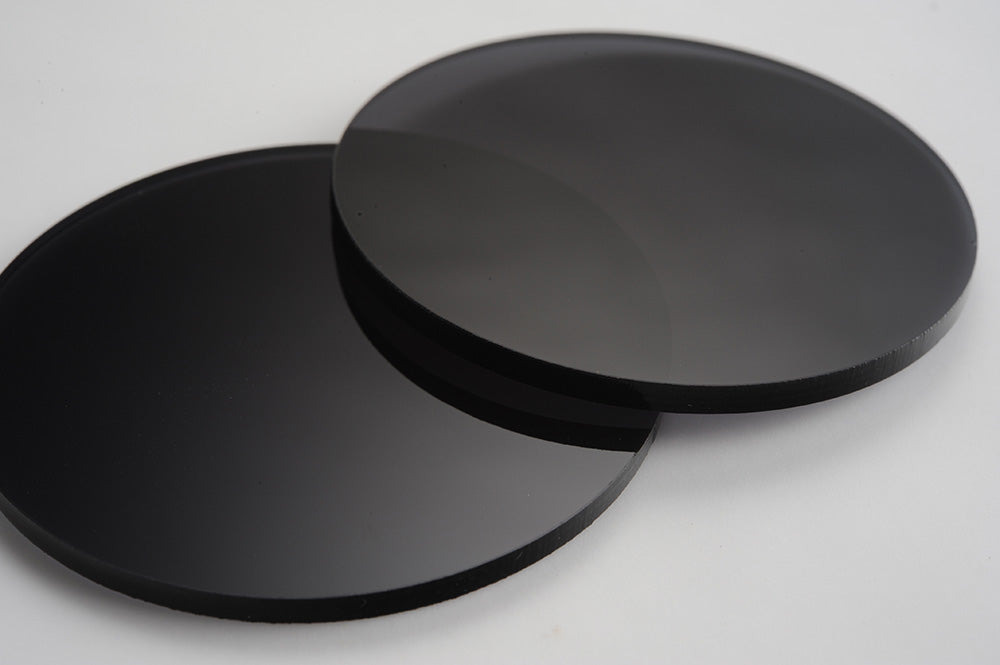 Tinted Dark Black Acrylic Laser-cut Circle