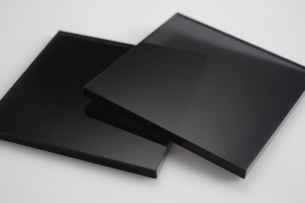 Tinted Dark Black Acrylic Laser-cut Square Rectangle