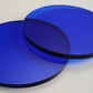 Tinted Dark Blue Acrylic Laser-cut Circle