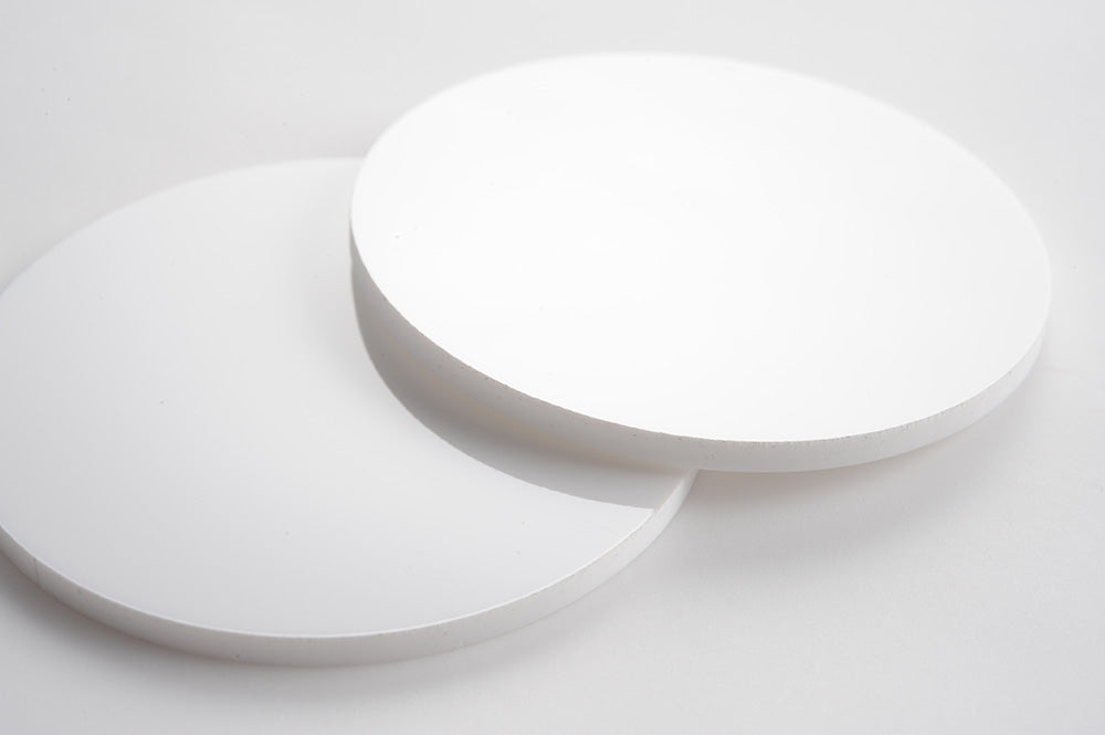 White Gloss Acrylic Laser-cut Circle