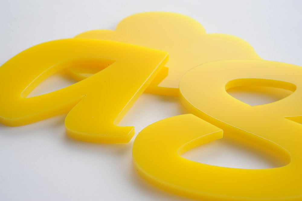 Yellow Acrylic Laser-cut Custom Shape