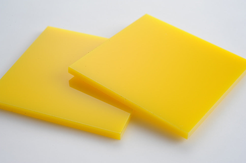 Yellow Acrylic Laser-cut Square Rectangle