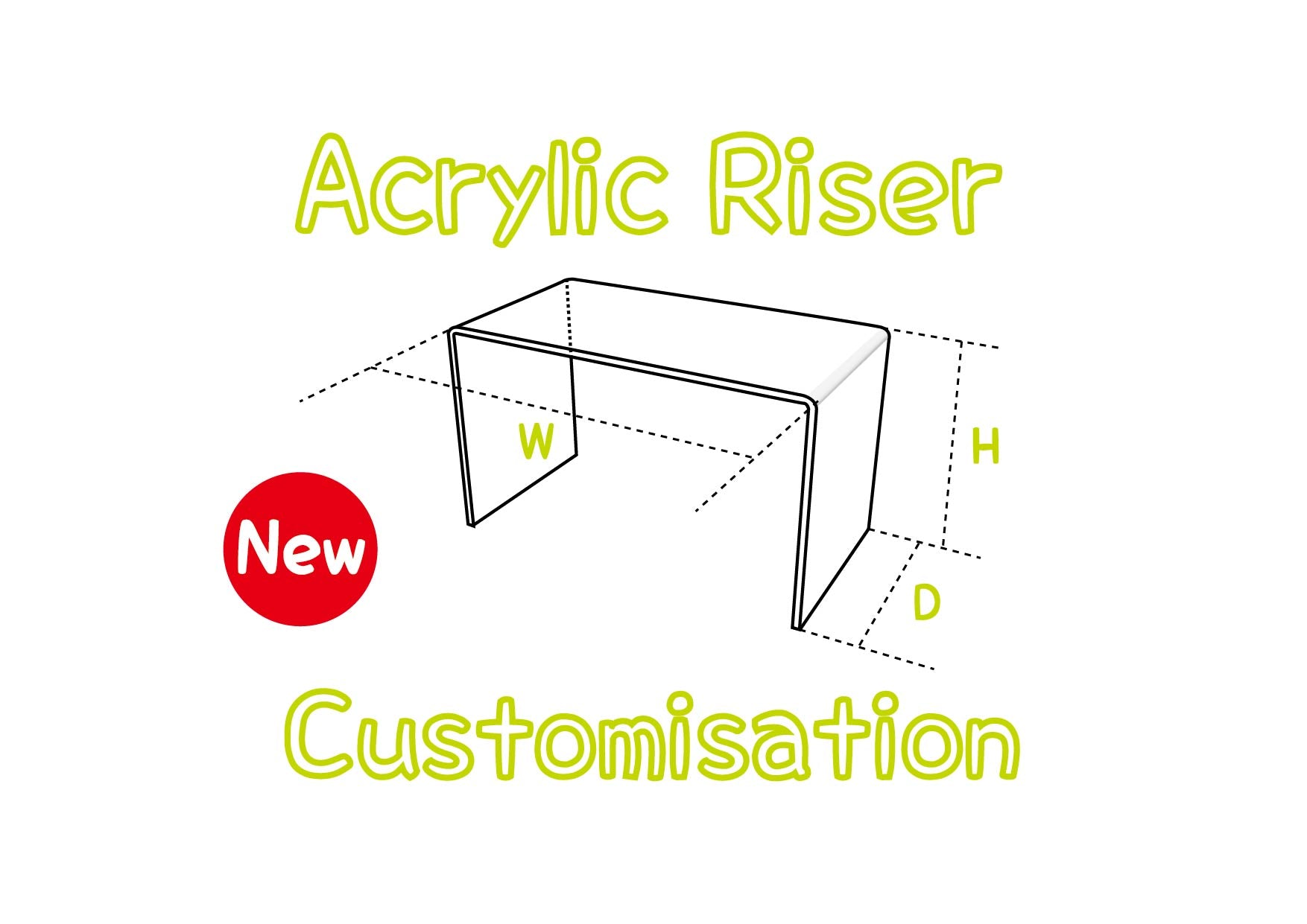 Fishtail Acrylic Riser Acrylic Riser online shop – Acrylic India