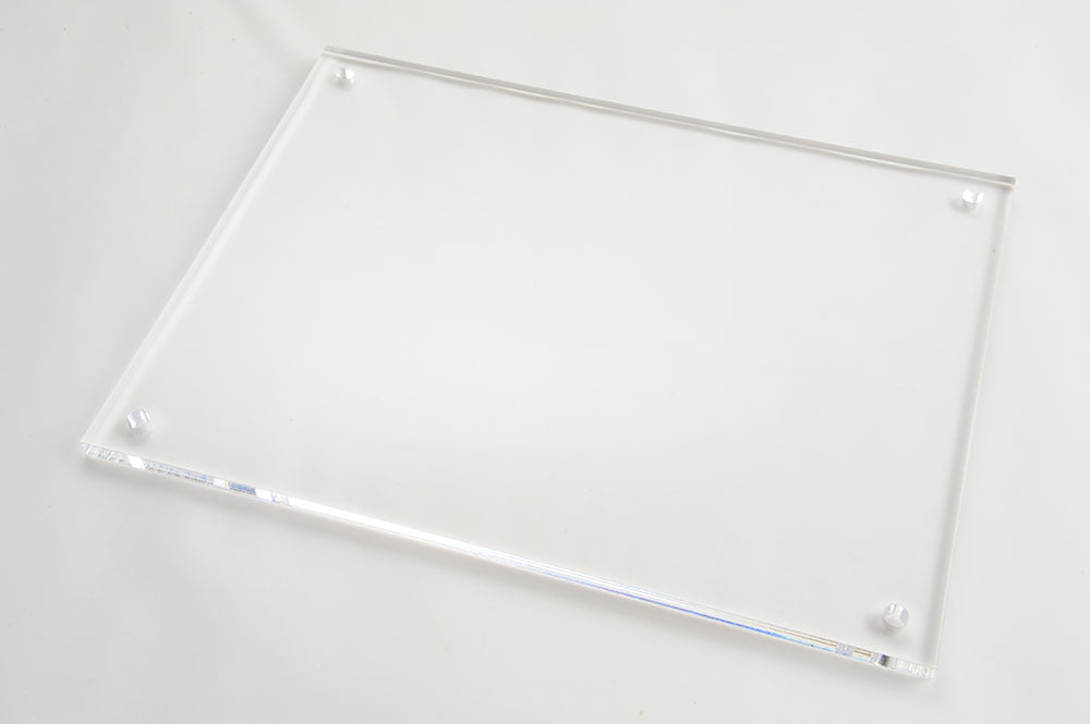 Clear acrylic laser cut square rectangle drill holes