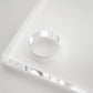 Clear acrylic laser cut square rectangle open hole
