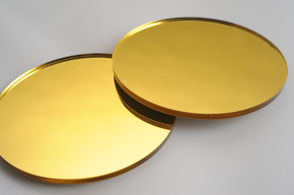 Gold Mirror Acrylic Laser-cut Circle