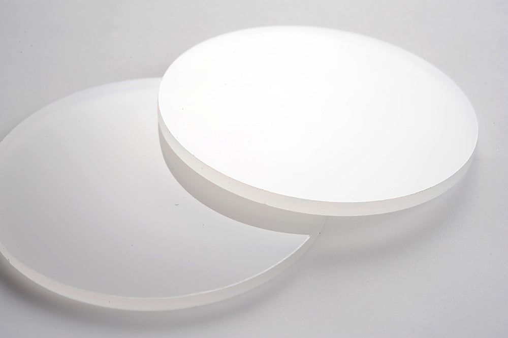 Milky-water White Acrylic Laser-cut Circle
