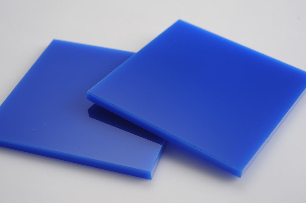 Blue Acrylic Laser-cut Square Rectangle