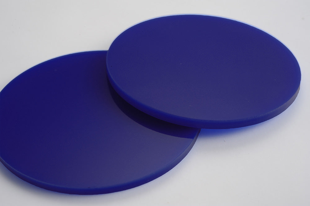 Dark Blue Acrylic Laser-cut Circle