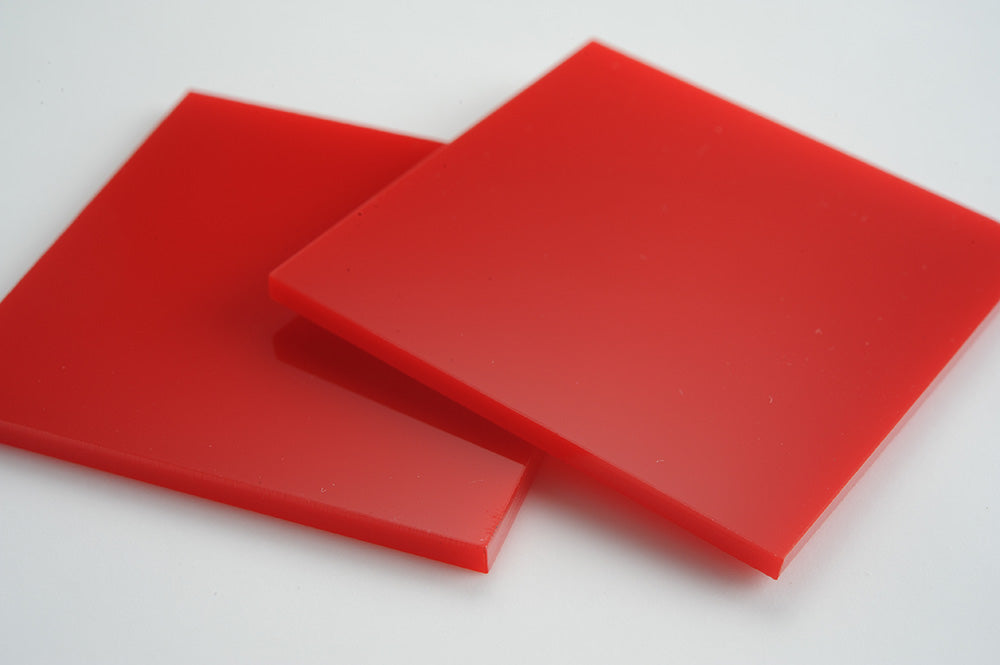 Dark Red Acrylic Laser-cut Square Rectangle