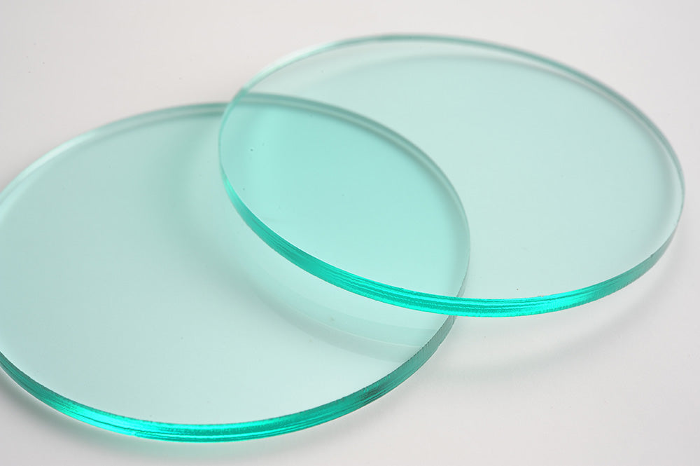 Glass-green Acrylic Laser-cut Circle