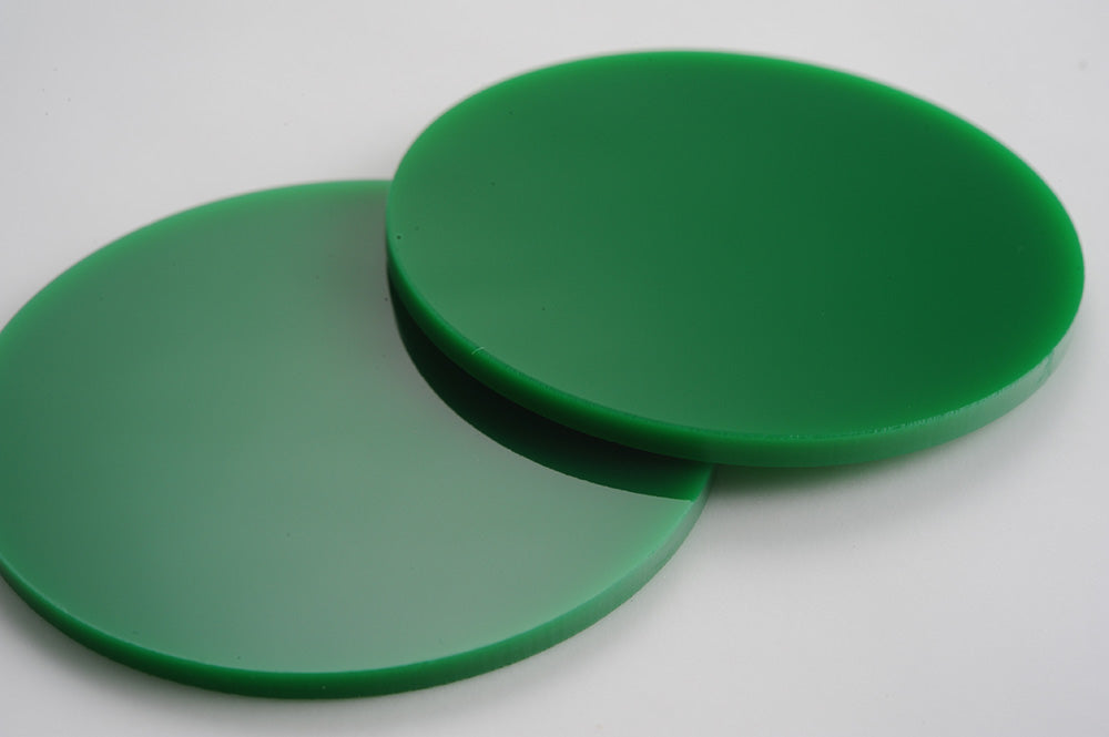 Green Acrylic Laser-cut Circle