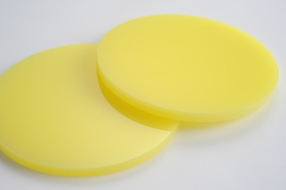 Lemon Yellow Acrylic Laser-cut Circle