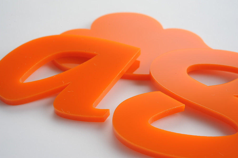 Orange Acrylic Laser-cut Custom Shape