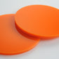 Orange Acrylic Laser-cut Circle