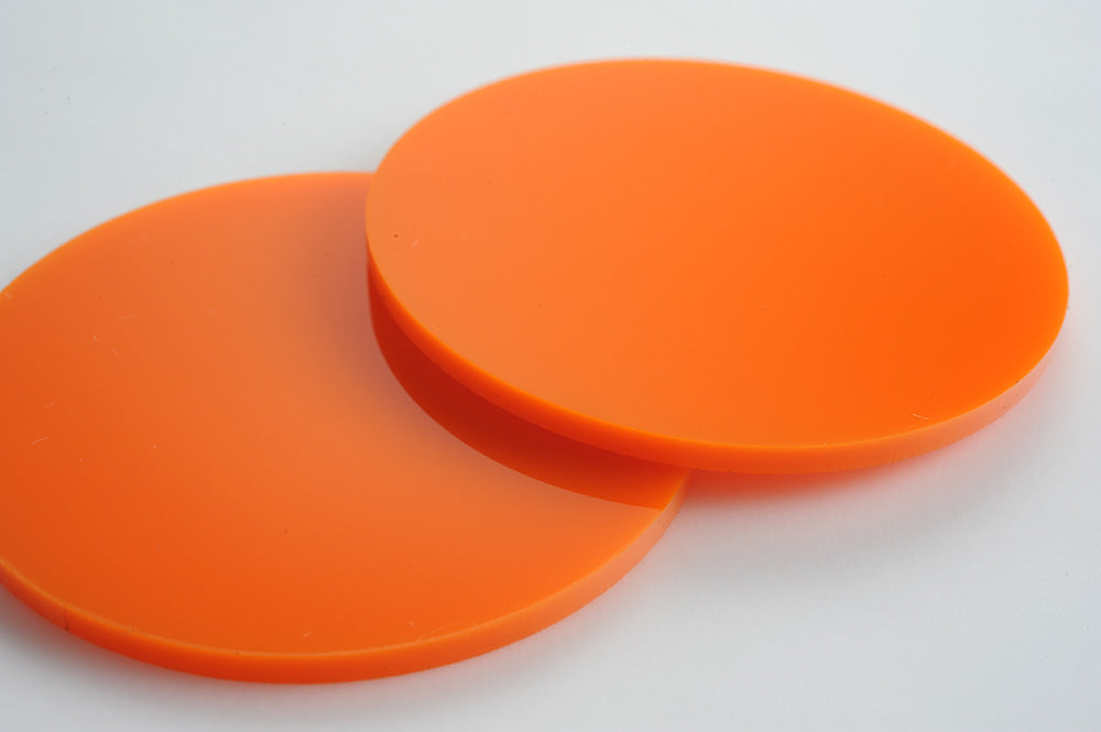 Orange Acrylic Laser-cut Circle