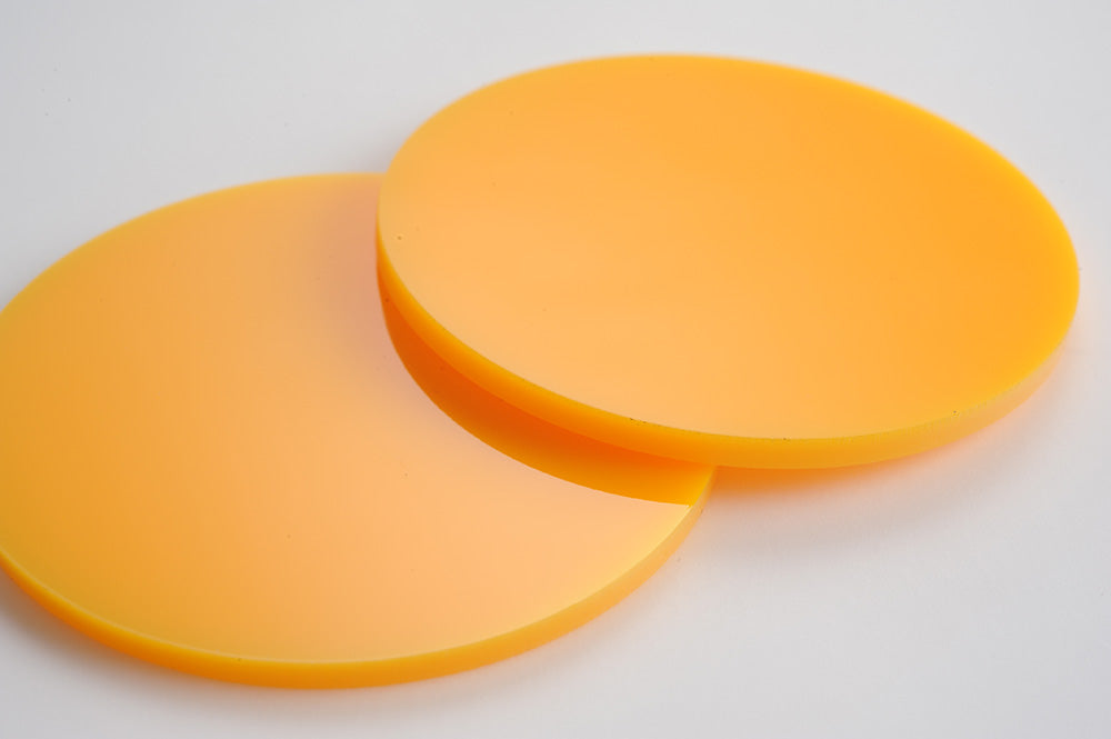 Orange Yellow Acrylic Laser-cut Circle