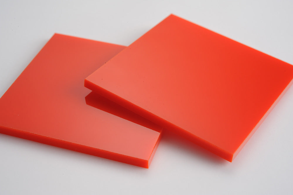 Red Acrylic Laser-cut Square Rectangle