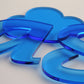 Tinted Blue Acrylic Laser-cut Custom Shape