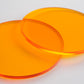Tinted Orange Acrylic Laser-cut Circle