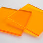 Tinted Orange Acrylic Laser-cut Square Rectangle