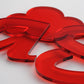 Tinted Red Acrylic Laser-cut Custom Shape