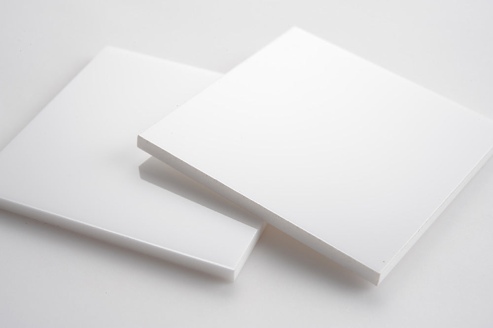 White Gloss Acrylic Laser-cut Square Rectangle